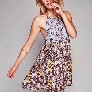 Intimately Free People Women's Size Small Wildest Dreams Slip Dress Mixed Floral